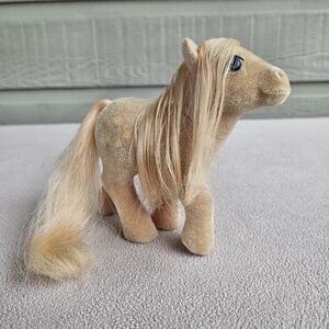 VTG G1 My Little Pony Flocked Lickety Split Pink Fuzzy Hasbro